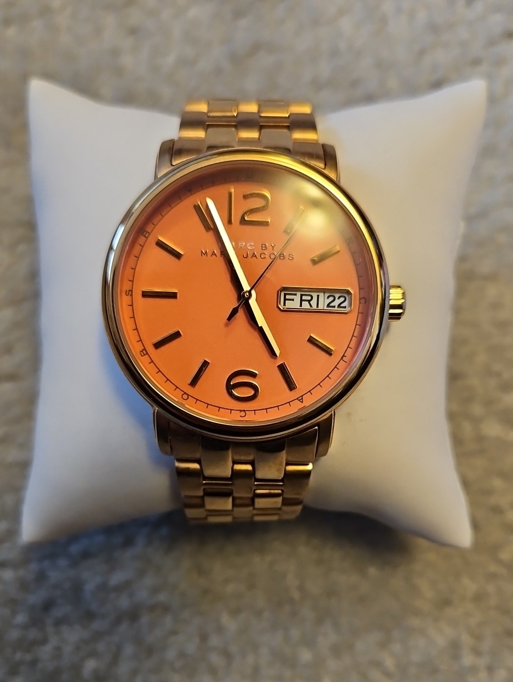 Marc by Marc Jacobs Rose Gold Women's Watch with Orange Dial